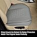 Black Panther Luxury Faux Leather Car Seat Cover Front Bottom Seat Cushion Cover, Anti-Slip and Wrap Around The Bottom, Fits 95% of Vehicles - 1 Piece,Light Gray