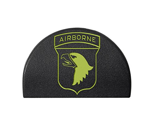 NDZ Performance Jentra JP-1 Grip Slug Plug for Glock 17 19 20 21 22 23 24 31 32 34 35 37 38 GEN 1-3 Custom Engraved - Army Airborne 101st Division - Light Green Paint Fill