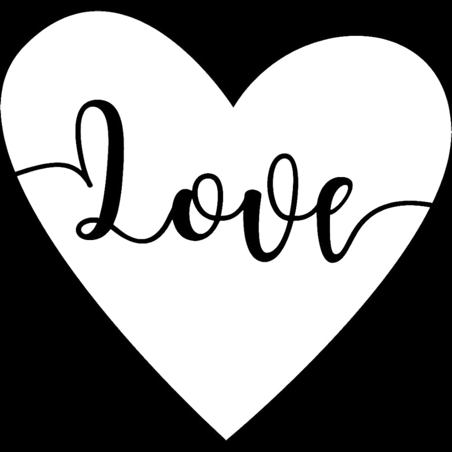 Amazon.com - Transparent Decal Stickers of Love (White