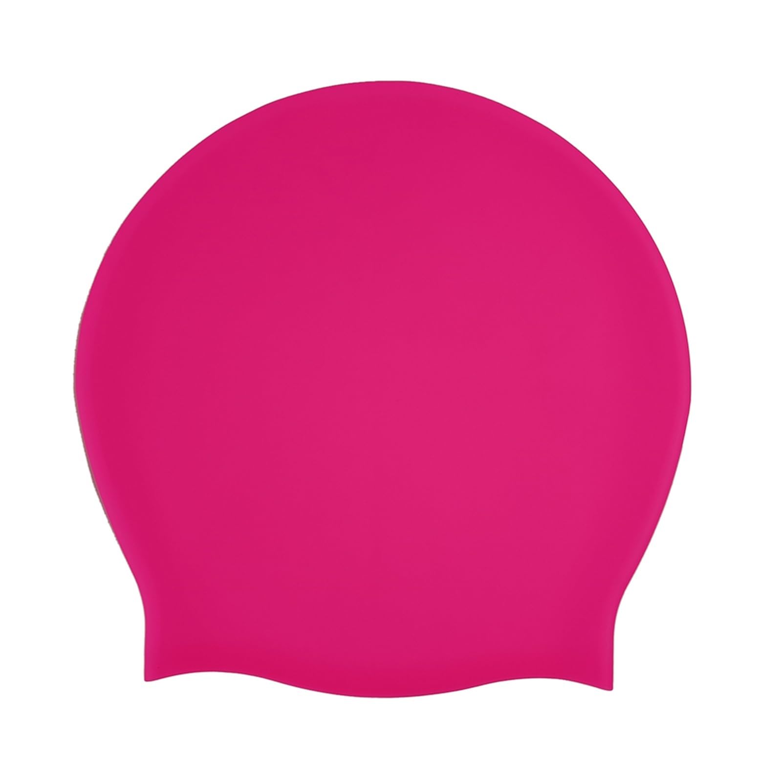 Bonnet de bain en silicone extra large pour cheveux longs tressés imperméable pour femmes, hommes, femmes (rose rose)