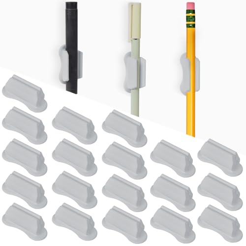 JKSvrenthy Adhesive Pencil Holders 20 Pack, Silicone Pen Holder for