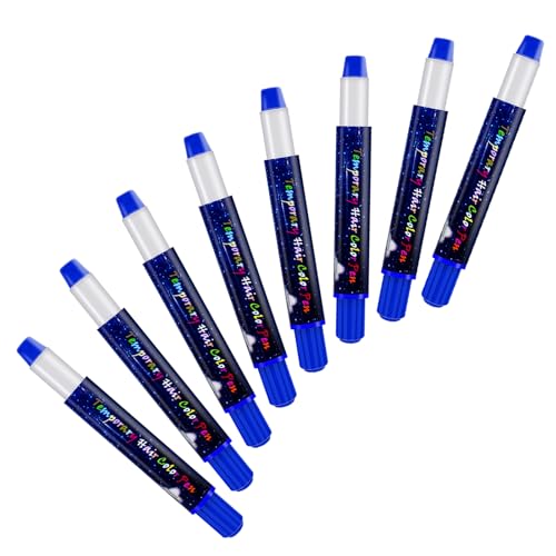 7 Pcs Azul,De Tiza Para el Pelo,Tinte temporal para el pelo para niños