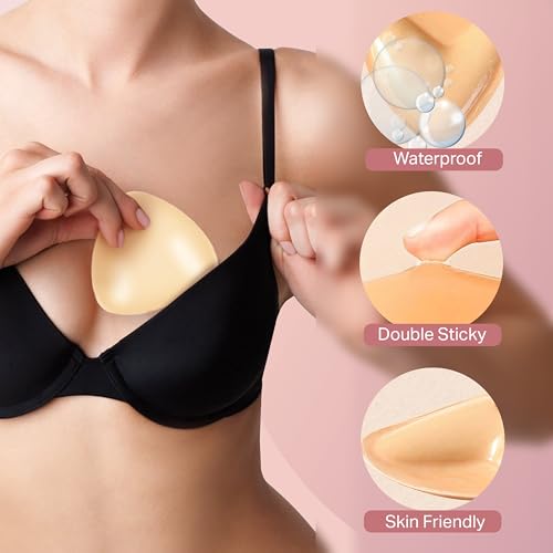 Sticky Bra Push Up, Adhesive Strapless Push Up Bras for Women, Double Sided Sticky Bra, Breast Pads Reusable4