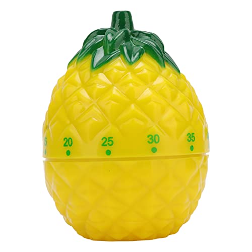 NOENNULL Lindo Temporizador de Cocina en Forma de Fruta Temporizador de Huevo Mecánico Compacto (6.4x6.4x8.7cm) Temporizador de Cocción de Plástico para Hornear, Niños, Oficina en el