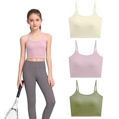 Pink Girls Camisole With Built in Bra