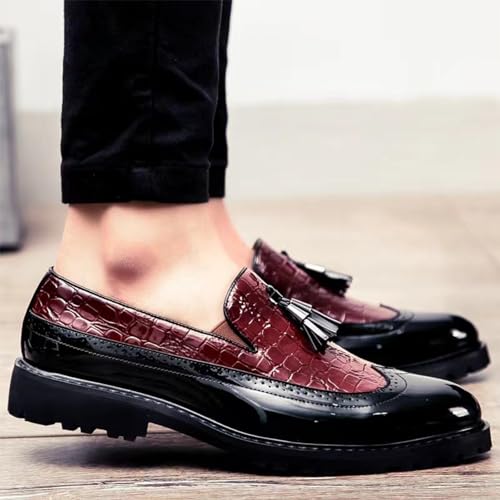 Men's Leather Low Heel Slip-On Business Oxford Shoes Fashionable Lace Up Comfortable Fashion Breathable Prom Business Wedding Dress Shoes Casual Formal Office Work Shoes4