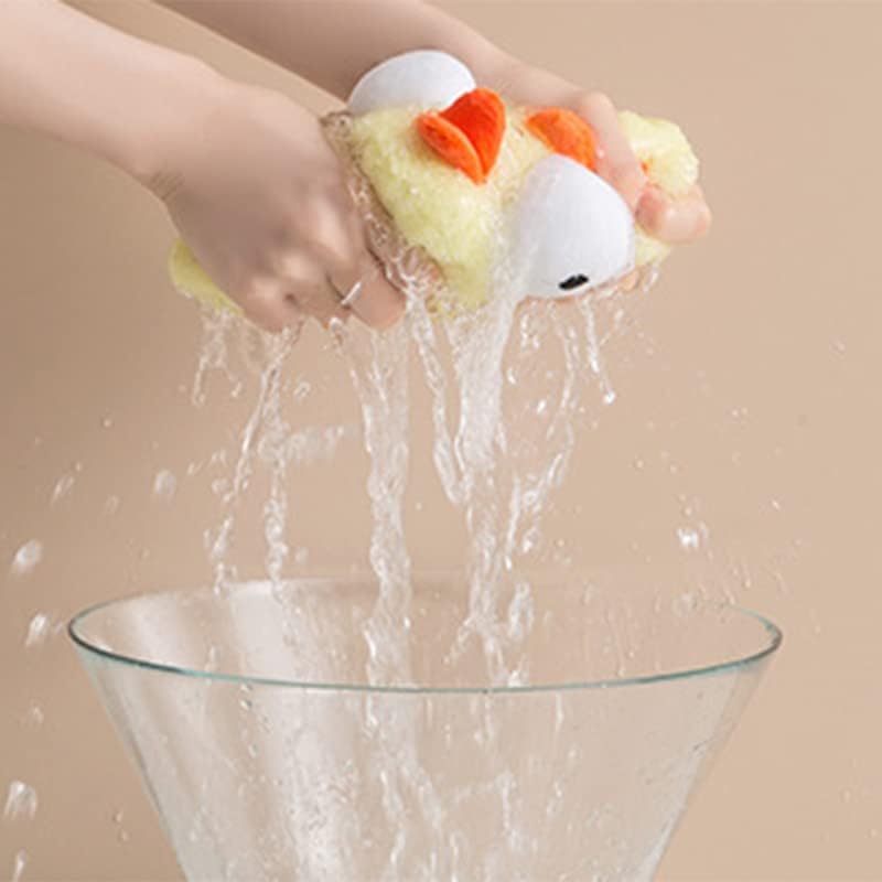 Microfiber Hair Drying Towels, Cute Cartoon Absorbent Hair Turban Towel Quick Drying Shower Cap Head Wrap for Girls Women (Yellow Chicken)