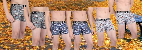 Image of Men's Extra Thin Elastic Nylon Underwear Long Comfortable Breathable Comfort All Over Printed Design Boxer