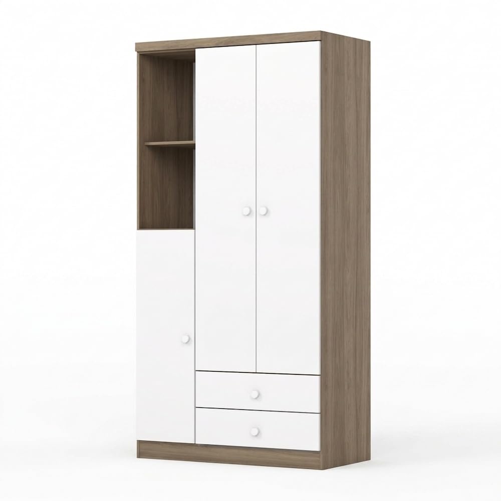 Armoire Enfant Mint - Naturel/Blanc