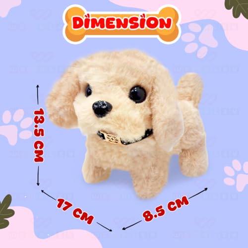 Image of Wembley Cute Plush Puppy Toy| Soft & Interactive Battery Operated| Walking, Barking & Jumping & Tail Wagging Pup for Kids| Tail Wagging Cute Pet| Birthday Gift for Babies (Beige)