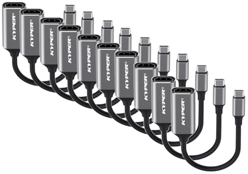 Kyper USKyper-484K (10 Pack) USB C to HDMI Adapter 4K@30Hz - Type-C to HDMI Cable [Thunderbolt 3/4] for MacBook Pro/Air, iPhone 15 Pro Max, Dell XPS, HP Pixelbook, ThinkPad, Surface, iPad Pro