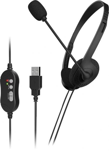 Casque USB microphone PC Karma écouteurs bureau Skype