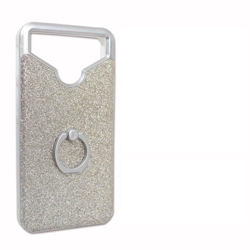 ZTE Axon Elite Pack Coque arrière Argent Strass avec Bague + 3 Verres trempés Dureté MAXIMALE