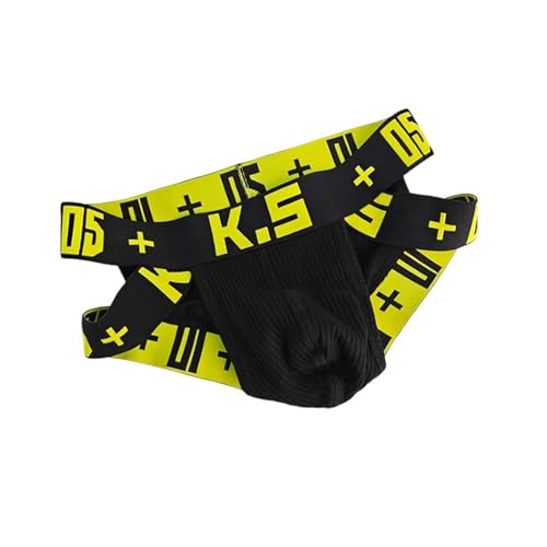 JHOKCI Men's Sports Fashion Underwear Soft Low Rise Bikini Sexy Breathable Underwears Black