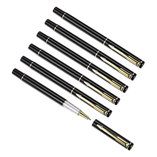 Bolígrafo metálico negro 135mm pack 6 unidades punta 1mm miniatura 1