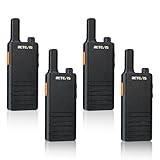 Retevis RT22P,New Version of RT22(2.0),Rechargeable Walkie Talkies for Adults,Compact FRS Two-Way Radios,VOX Handsfree,1620mAh Large Battery,USB C Charger,2 Way Radio for Small Store Hotel(4 Pack)