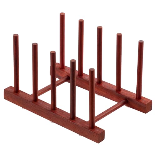 HBlife Padauk Wooden Dish Drying Rack - Home and Kitchen