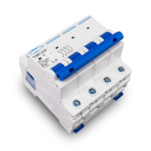 Disjoncteur AC 4P 50A courbe C TOB1-63H pour protection tableau triphasé 230V 400V
