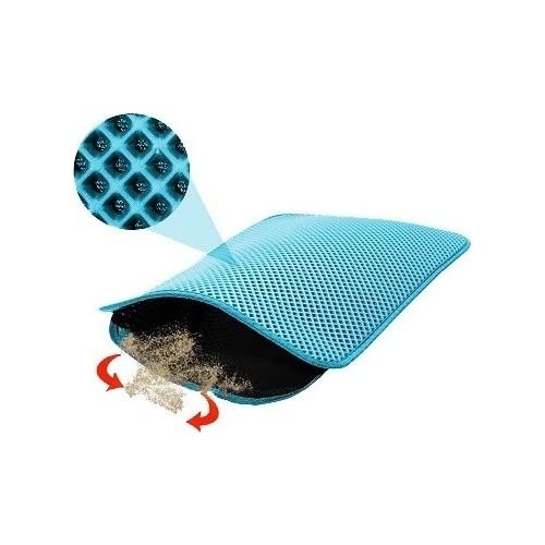 TİNEKE Elekli Kedi Tuvalet Önü Paspası Kedi Paspası TURKUAZ 60x42 Cm