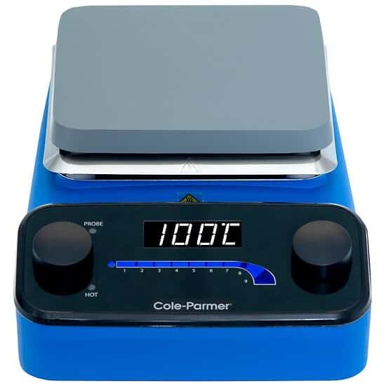 Cole-Parmer SHP-300-BS Digital Stirring Hot Plate, 15 x 15 cm, Aluminum, Blue; 230 VAC