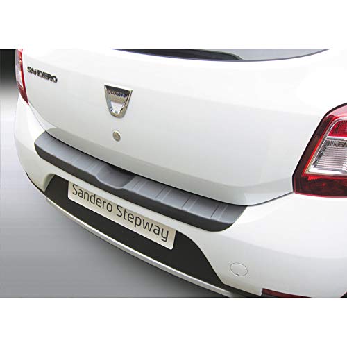 RGM Protezione paraurti Posteriore ABS Compatibile con Dacia Sandero Stepway 12/2012- 'Ribbed' Nero