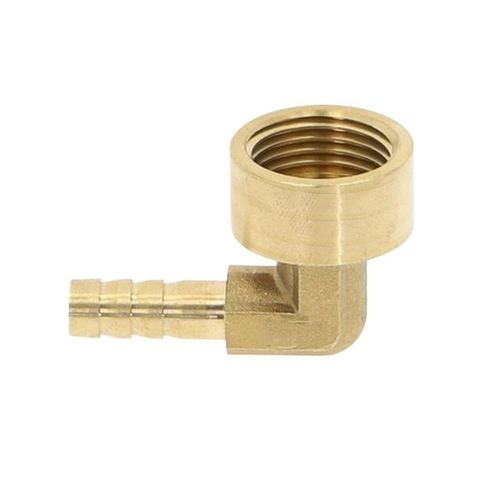 Pipe Fitting Female Thread Brass Barbed Fitting, Hose Barb Elbow Coupler for Water, 1/8 1/4 3/8inch BSP Fittings(8MM*1/8INCH)
