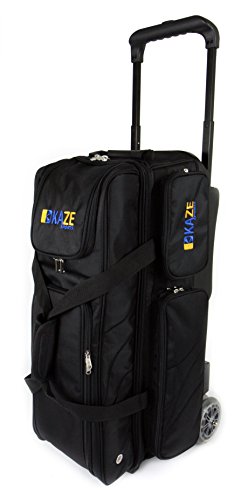 KAZE SPORTS Deluxe 3 Ball Bowling Roller with Double Wheels, Black - Thumbnail 7