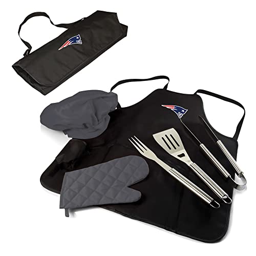 Image of Picnic TIME BBQ Apron Tote Pro Grill Set, (Black with Gray Accents)