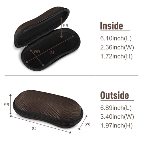 Image of FINTIE Sunglasses Case, Hard EVA Shell Shockproof Sport Glasses Case with Metal Carabiner Travel Zipper Eyeglasses Holder