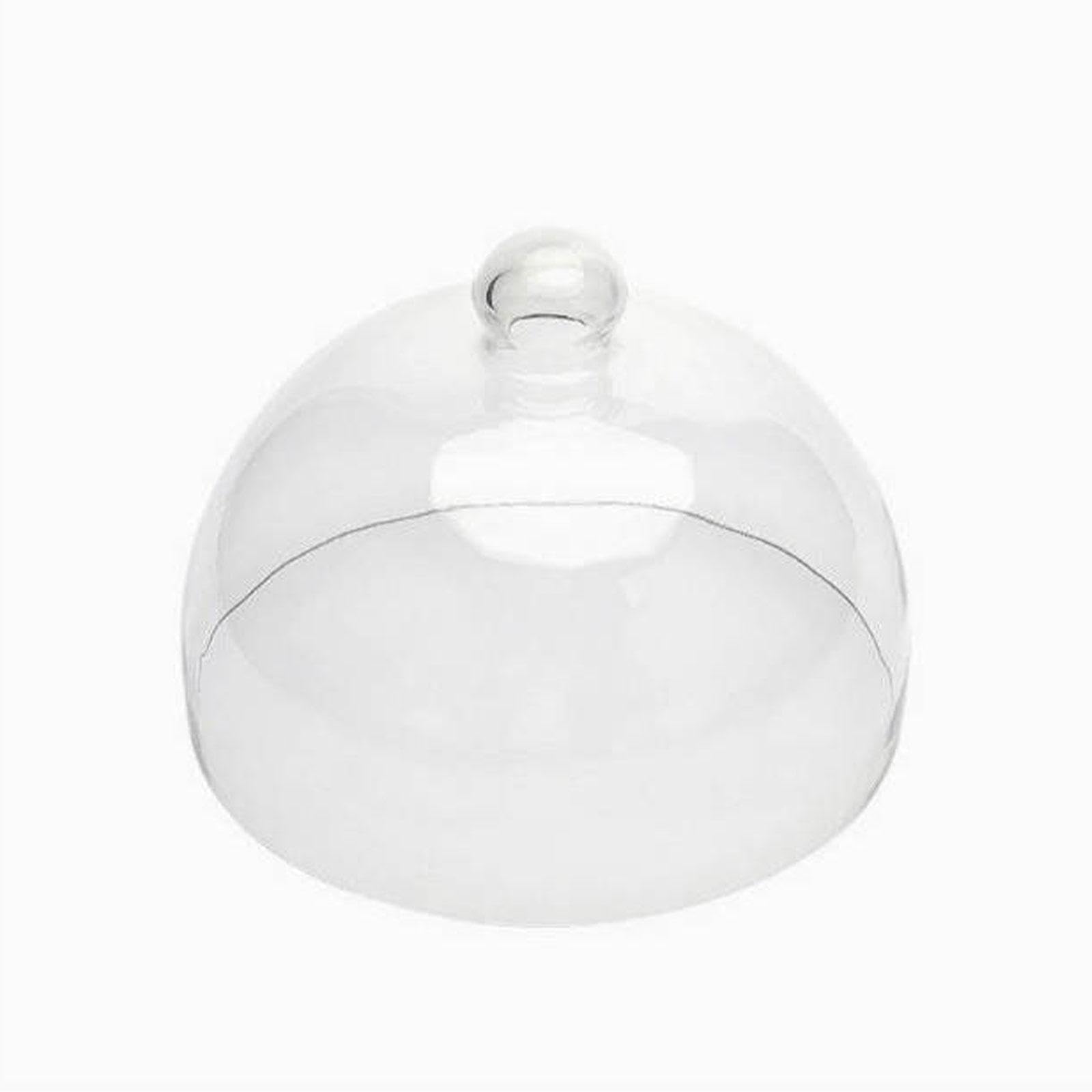 perfk Coperchio di supporto per torta in vetro, cupola per torta in vetro, display per torta decorativa, cupola di cibo in vetro, cloche per pasticceria per, 14.5x12cm
