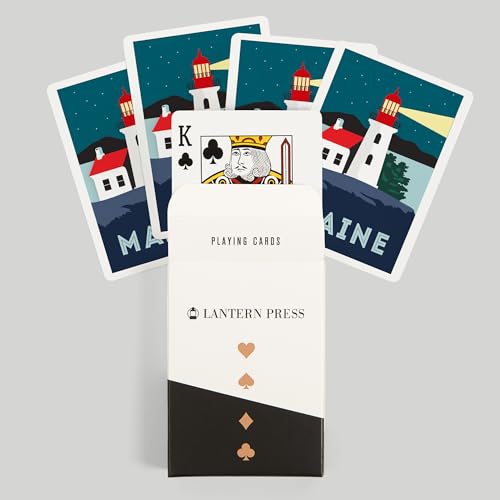 Lantern Press Maine, Faro, 52 Cartas de Póker miniatura 6