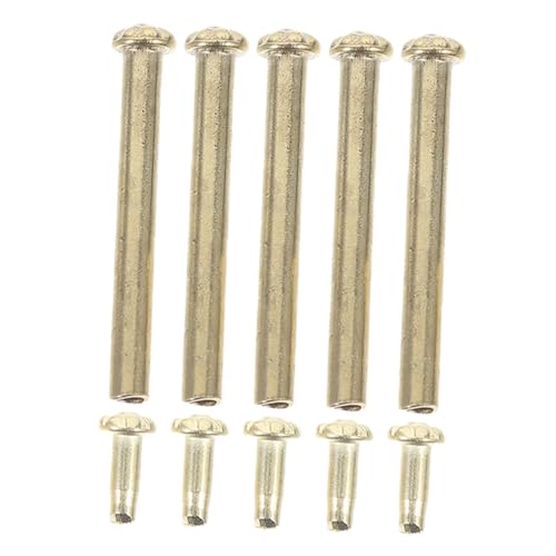 POPETPOP Juego de 5 Kit de Remaches y Pasadores para Reparación de Abanicos Plegables Accesorios DIY con Remaches Dorados para Mantenimiento Fácil y Completo de Ventiladores Portátiles