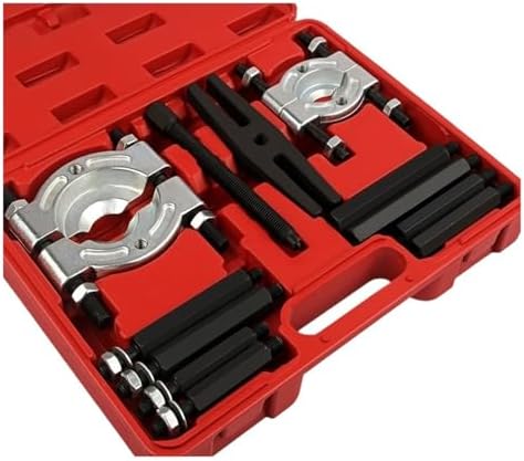 14-Piece Adjustable Bearing Puller Set - Mechanical Double Disc Separator & Gearbox Remover Tool Kit with Storage Box for Easy Organization and Use
