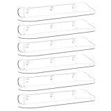 SpaceWhisper Floating Shelves for Wall, 6-Pack 15' Wall Shelves for Bathroom, Bedroom, Kitchen, Living Room, Display Hanging Shelf Organizer for Book, Picture Ledge, Figure Storage, Room Decor (Clear)