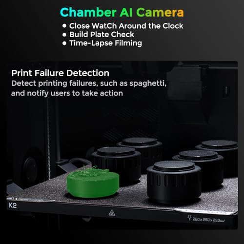 Image of Official Creality K2 Combo 3D Printer, Multicolor 3D Printers with CFS, 600mm /s Printing Speed 300℃ Direct Drive Extruder Auto Leveling Chamber AI Camera, Printing Size 10.24x10.24x10.24 inch