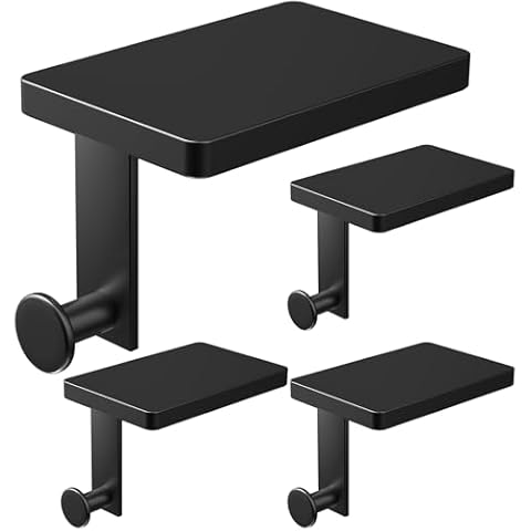 Stocking Holders for Mantle - Set 4, Weighted Metal - Christmas Stocking Holder, Stocking Hangers with Non-Slip Protective Pad, Stocking Hangers for Mantel | TV Stand | Staircase | Dresser Cover