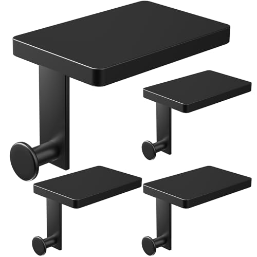 Stocking Holders for Mantle - Set 4, Weighted Metal - Christmas Stocking Holder, Stocking Hangers with Non-Slip Protective Pad, Stocking Hangers for Mantel | TV Stand | Staircase | Dresser