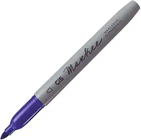 Marcador Permanente CIS Markee, Azul, Blister com 1 unidade