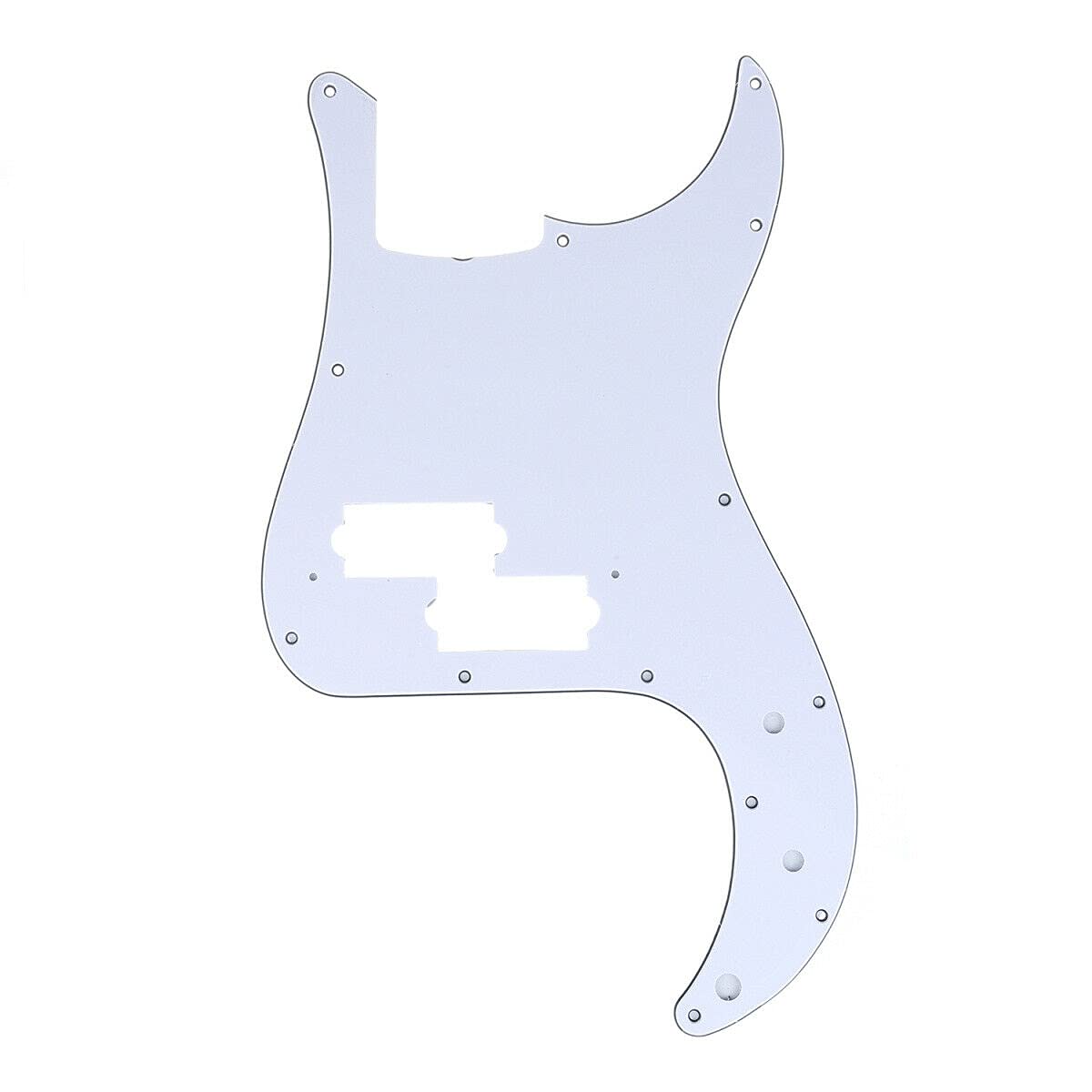 Guitar Parts_ 13 Hole P Bass Pickguard for Fender Japan 4 String Precision Bass - (Color:3Ply Ivory)