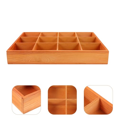 Boîte de rangement bois à compartiments pour pots de fleurs et bureau - 6