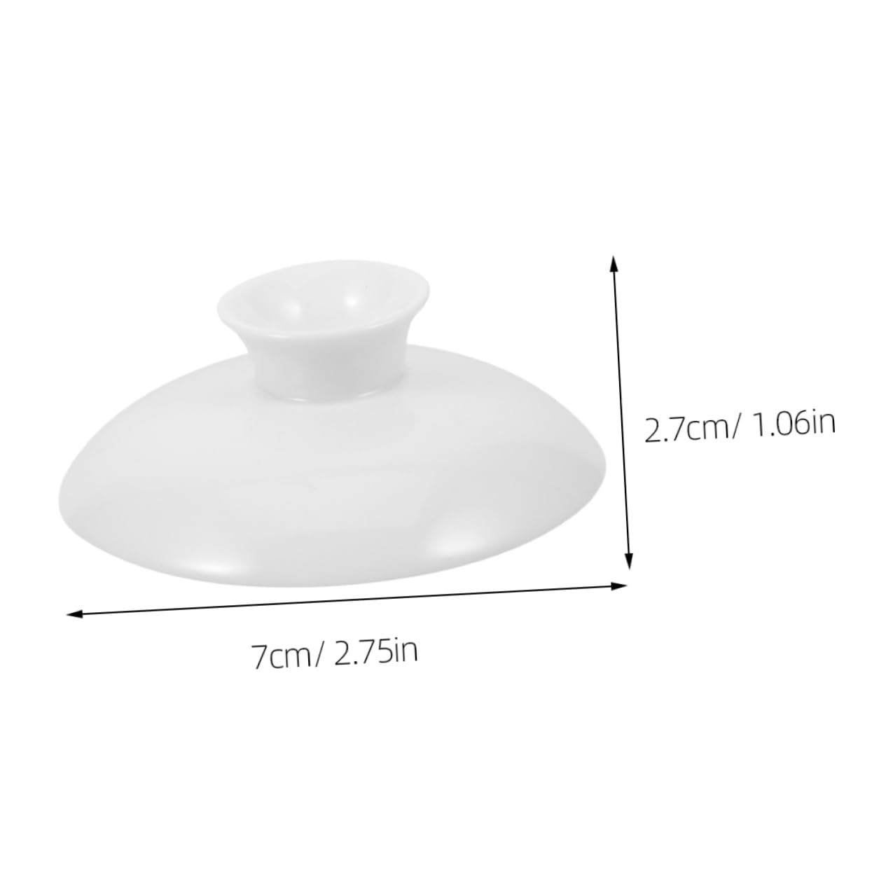 SMASOLO Tapa de Taza de Cerámica para Té Azul y 7 Cm, Cubierta Resistente al Calor, Accesorio para Teteras y Cuencos, Adecuado para Hogar y Oficina, Tapa Repuesto Elegante y Funcional