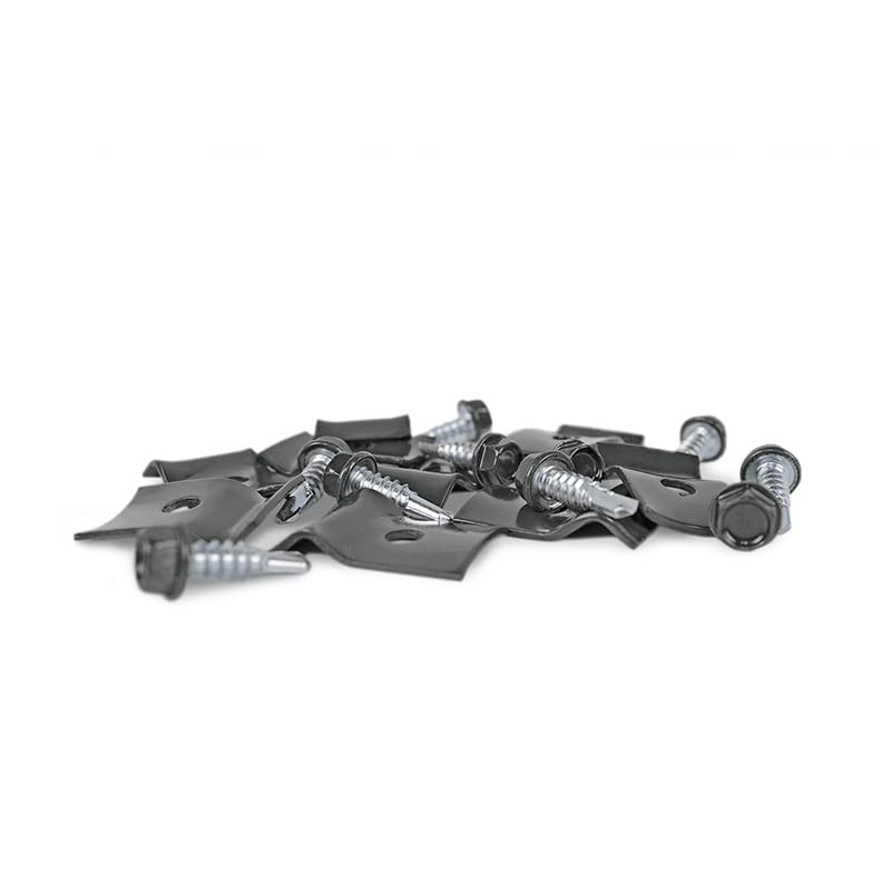 Fixation murale pour grillage rigide - sachet de 10 pièces (Gris Anthracite) - 1