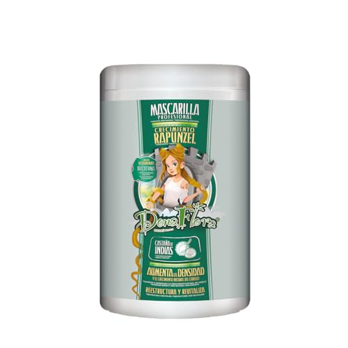 Mascarilla de Crecimiento Capilar Rapunzel con Biotina Dona Flora – Fortalece, Nutre y Aporta Volumen – Sin Sulfatos ni Parabenos – Brillo Natural y Cabello Saludable – 1 kg
