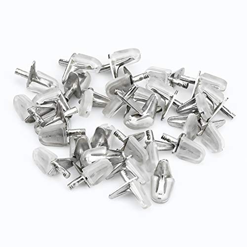 30 Stk Regalträger Bodenträger Bücherregal Stützen Glas-Bodenträger 3 mm Regalbodenträger Fach-Bodenträger Regalstütze für Schrank Bücherregal Möbel