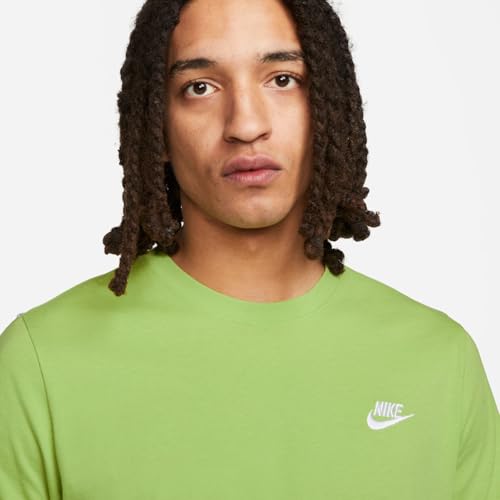 Nike Sportswear Club Herren-T-Shirt, Vivid Green/White, AR4997-332, 2XL