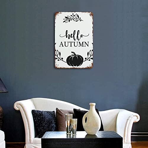 Plaque d'automne en métal citrouille résistante pour pelouse extérieure - 4