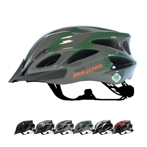 ARCH-GLOBAL 自転車 ヘルメット SG規格 大人用 【サイクリスト推奨 超軽量 ポリカーボネートシェル採用】 サイズ調節可 通気性 バイク 【安全規格 SG CEマーク認証 】 サイクリング ロードバイク 実測:58〜64cm(SG規格サイズ:5