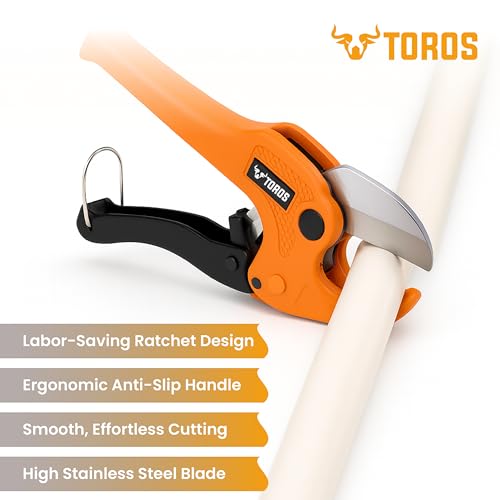 Image of PVC Pipe Cutter (TPC-301E 42MM CP),Premium High-Grade Manganese Blade and Aluminum Alloy Body || Suitable for PVC Pipes, Rubber Hoses and Plumbing Pipes Cutter