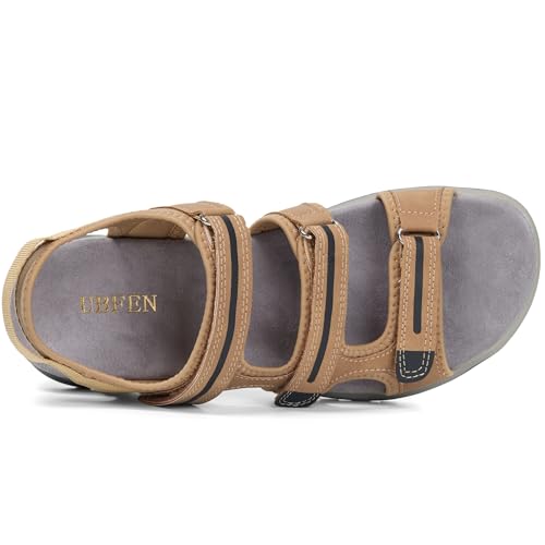 UBFEN Womens Hiking Walking Sandals - Arch Support Open Toe Adjustable Strap Sandals Comfortable Sport Outdoor Shoes2
