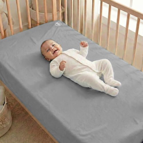 Image of Btag Baby Waterproof, Super Soft Fast Drying Mattress Protector | Extra Absorbent, Anti-Itching Sheet for New Born,Toddler (Size 100x140 cm, Pack of 1, Grey)